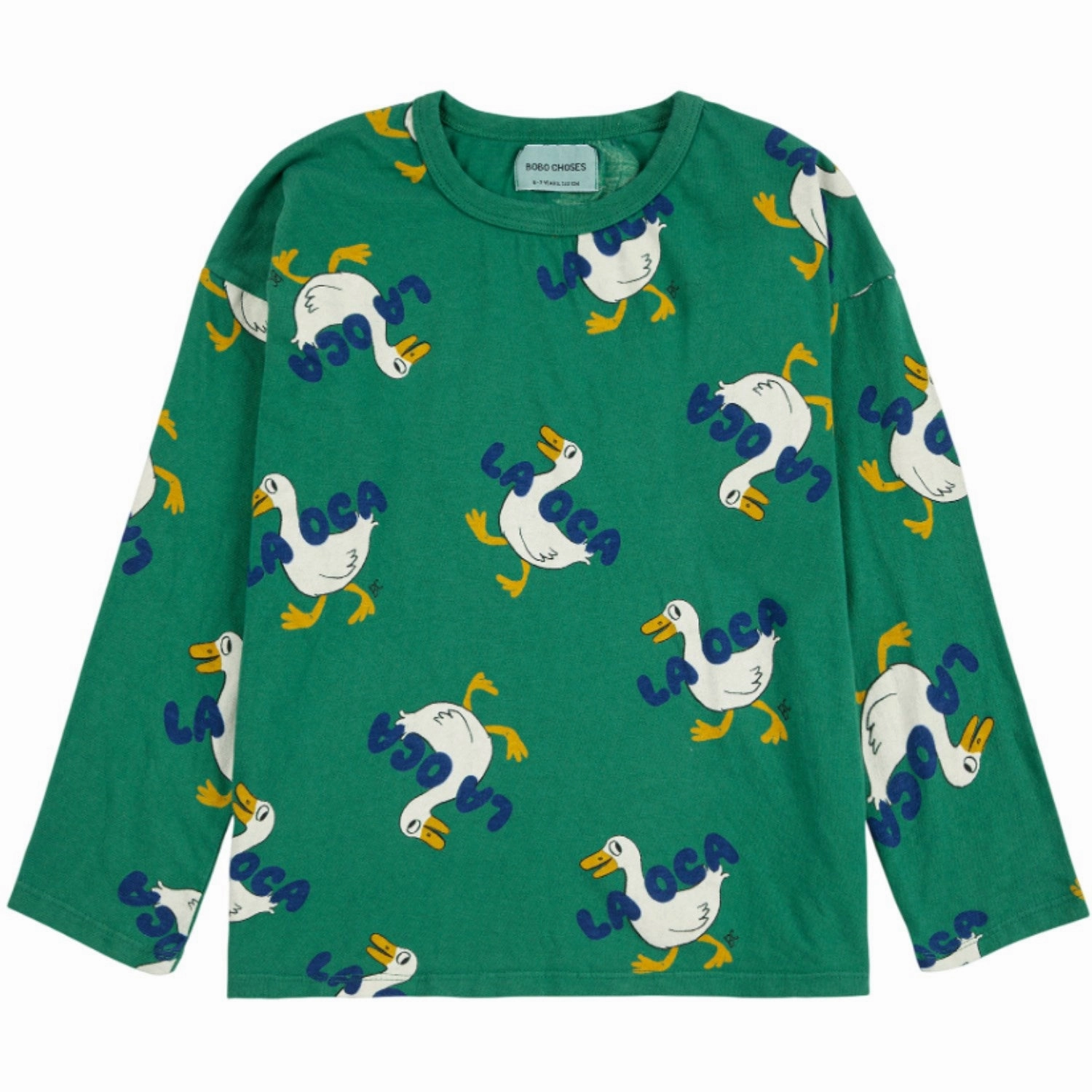 Anti Pill Treatment Bobo Choses Green La Oca All Over T-Shirt