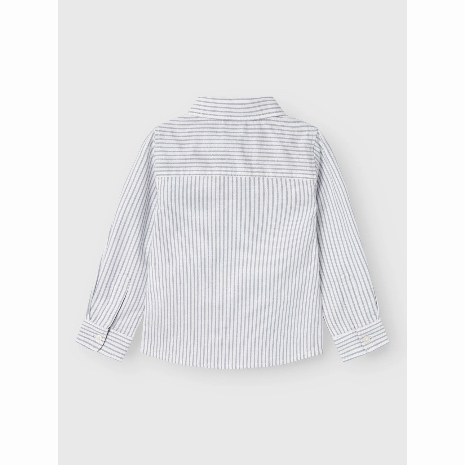 Name It Bright White Thin Stripe - Flint Stone Rekid Shirt Oversized Fit Adjustable Hem