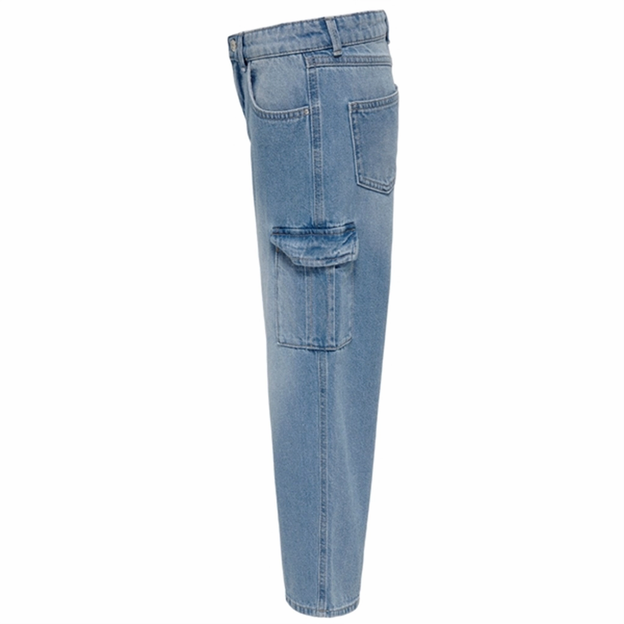 Kids ONLY Light Blue Denim Harmony Wide Cargo Carrot Jeans Noos Anti Snag Thread Technology Streetwear Fan Family Style