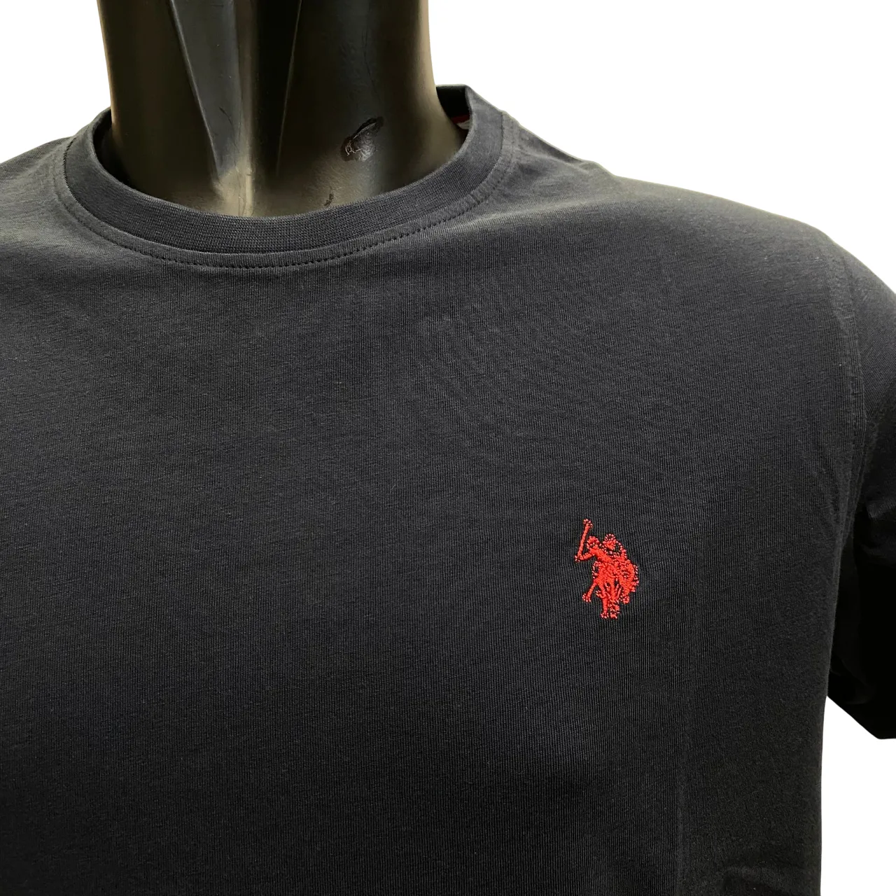 U.S. Polo Assn. maglietta manica corta da uomo in cotone Mick US41154004 179 blu Taped Neckline OekoTexCertified