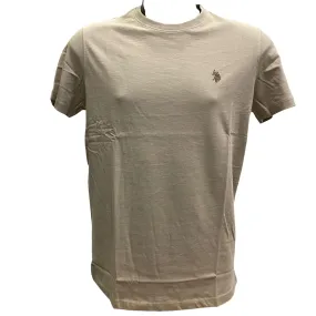 U.S. Polo Assn. maglietta manica corta da uomo in cotone Mick US41154004 328 beige Reinforced Collar