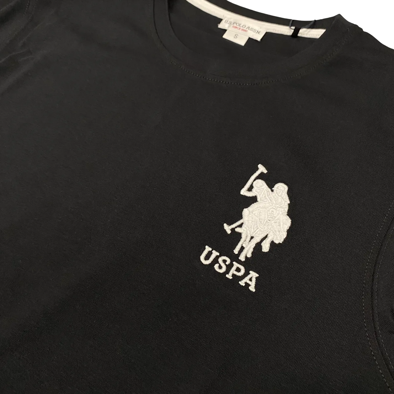 TaglessDesign U.S. Polo Assn. maglietta manica corta da uomo in cotone Mick US41154019 199 nero