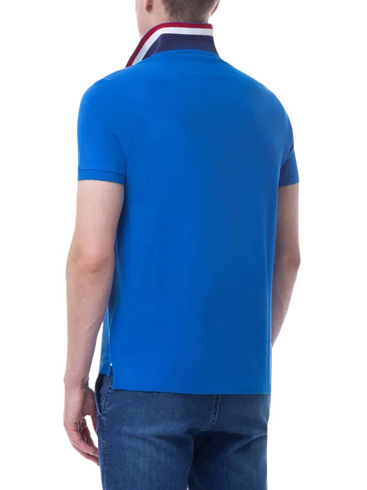 U.S. Polo Assn Polo da uomo manica corta con retrocollo a contrasto Kory 41029 65084 233 sky blue Business Ready