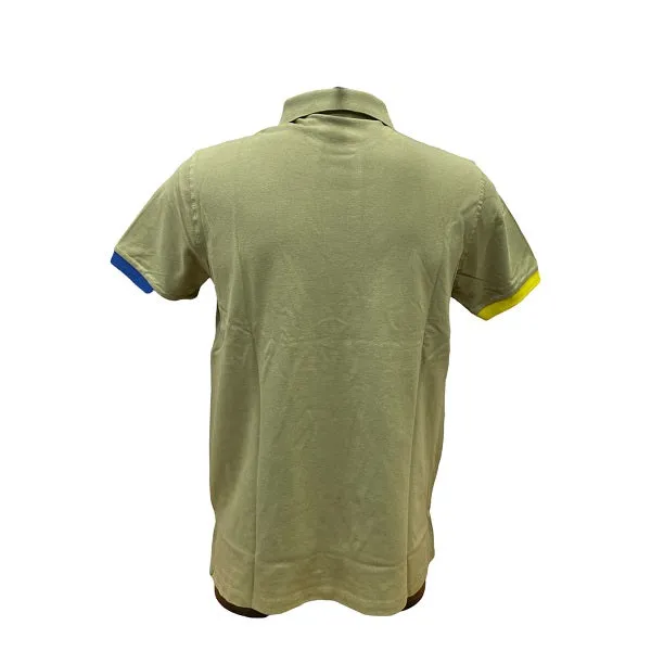 U.S. Polo Assn Polo Kory manica corrta con retrocollo a contrasto 6143750336 246 salvia-giallo oro warm weather