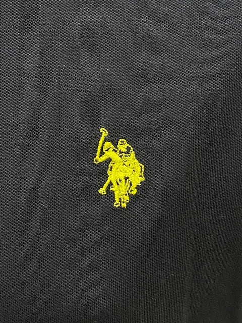 Reinforced Collar Stay Holiday Outfit U.S. Polo Assn Polo Kory manica corta con retrocollo a contrasto 6143750336 199 black-lime