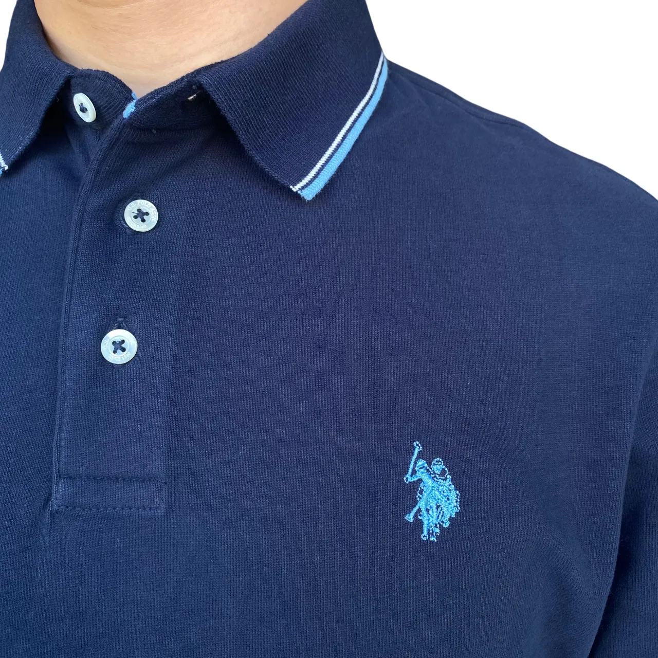 U.S. Polo Assn. polo manica lunga in cotone jersey da uomo Ulla US40177007 179 blu Smart Office