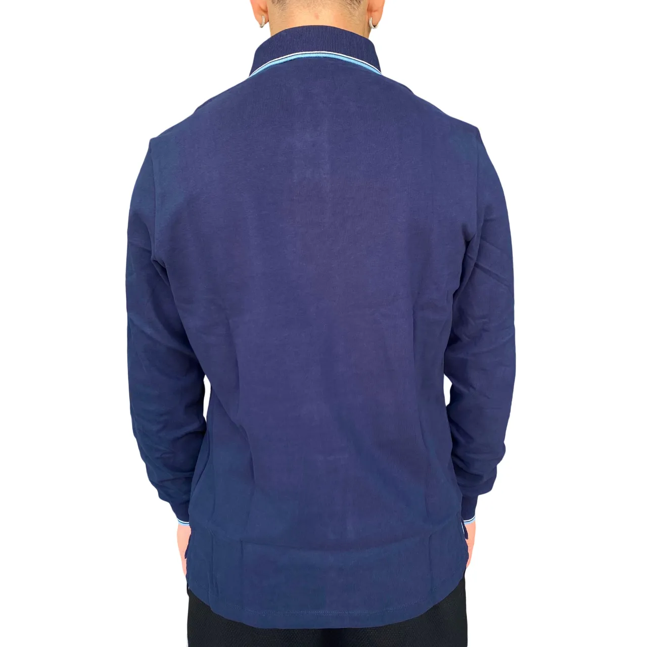 U.S. Polo Assn. polo manica lunga in cotone jersey da uomo Ulla US40177007 179 blu Comfortable Stretch Urban Explorer