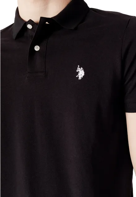 U.S. Polo Assn. Polo uomo manica corta King 41029 65079 199 nero golf club Athletic Comfort