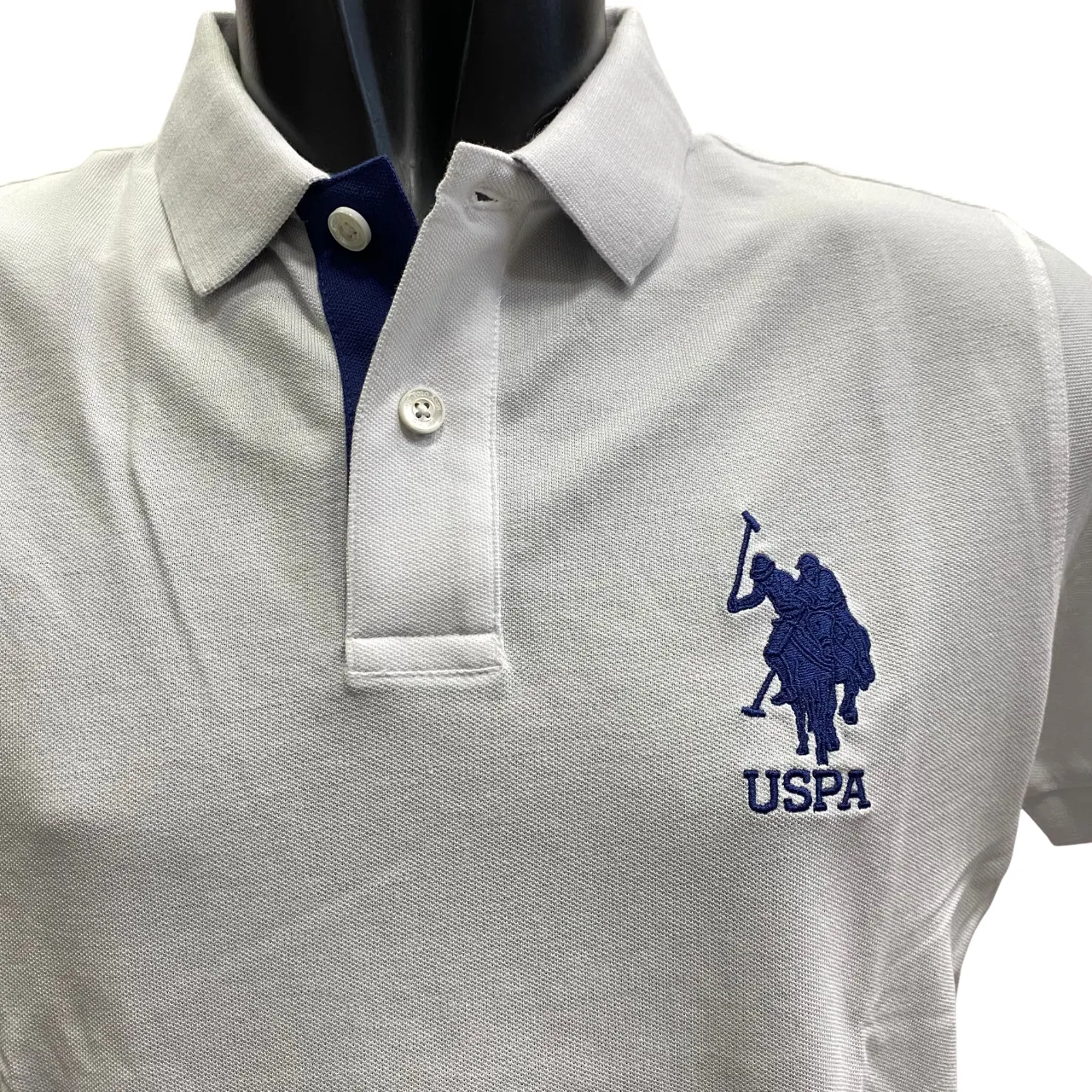 U.S.Polo Assn. Polo manica corta da uomo in cotone piquet con retrocollo a contrasto Kory US41197004 100 bianco Quick-Dry Fabric