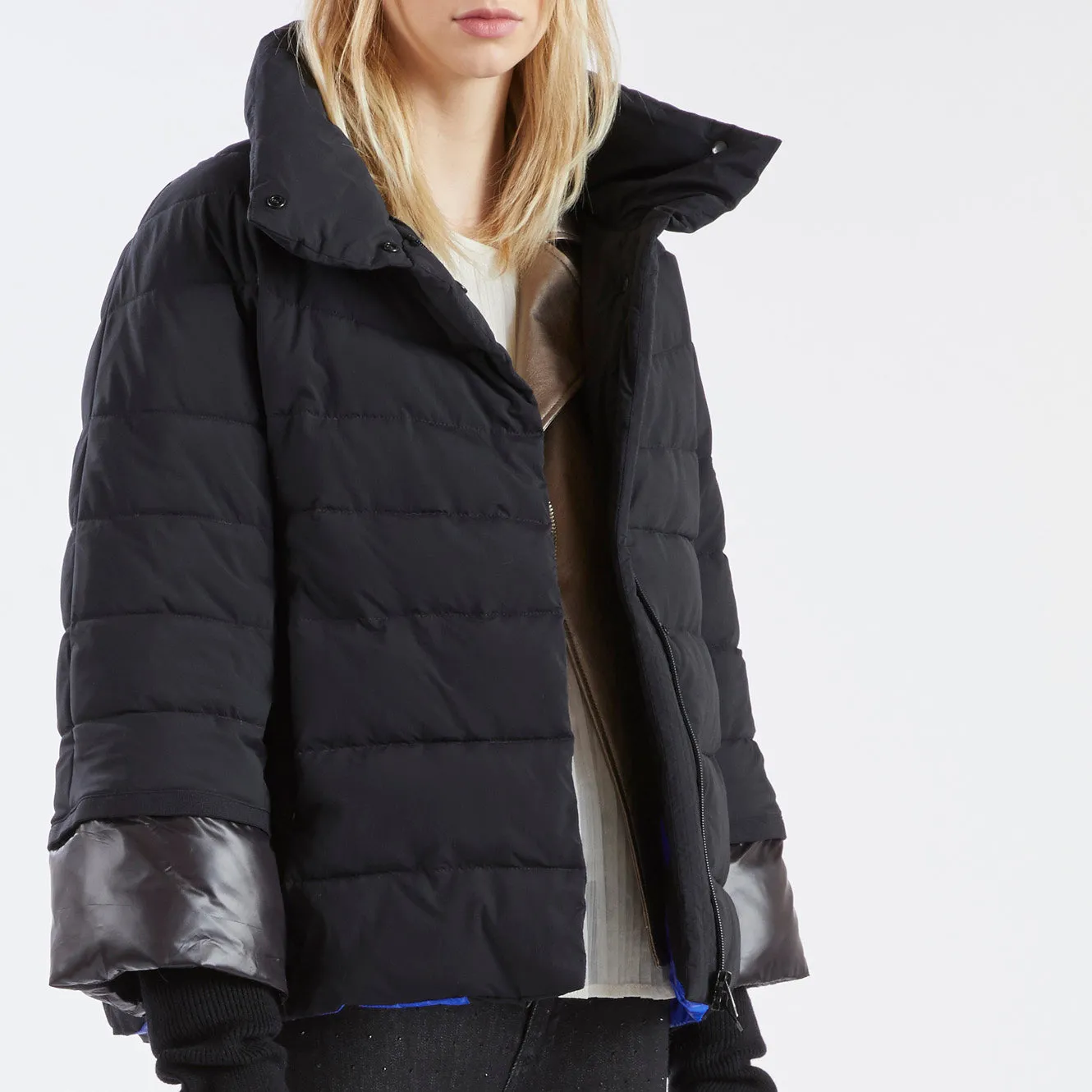 Caf??Noir Piumino Svasato da donna C7JN0033 N044 nero-bluette Defy Versatile Layering Piece