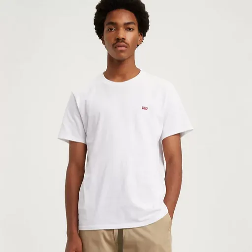 Sustainable Dye Process StretchReinforcedArmholes Levi's maglietta manica da uomo girocollo Original Little Logo 566050000 bianco