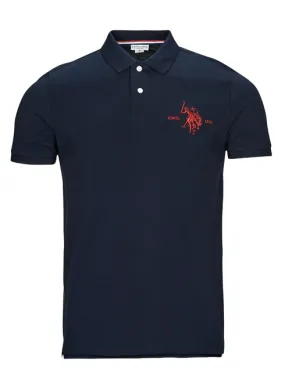 U.S. Polo Assn Polo da uomo manica corta con retrocollo a contrasto Kory 41029 65084 179 blu Stretch Comfort Lightweight Weave