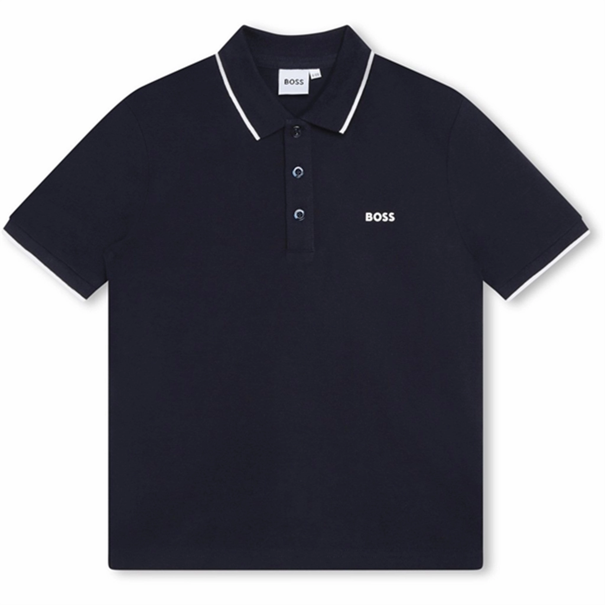 Classic Collar Hugo Boss Navy Polo Short Sleeved