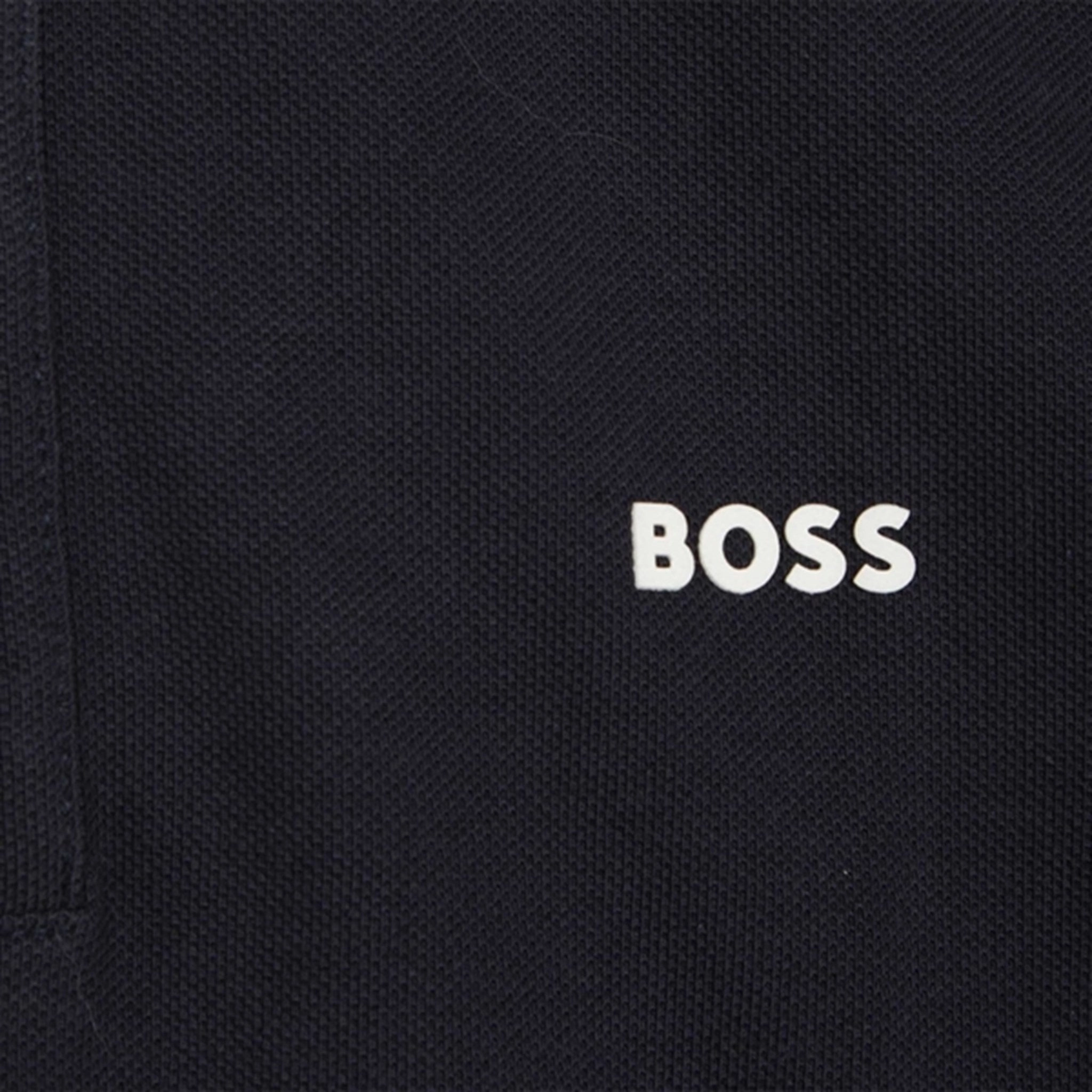 Collared Shirt Smart Casual Hugo Boss Navy Polo Short Sleeved