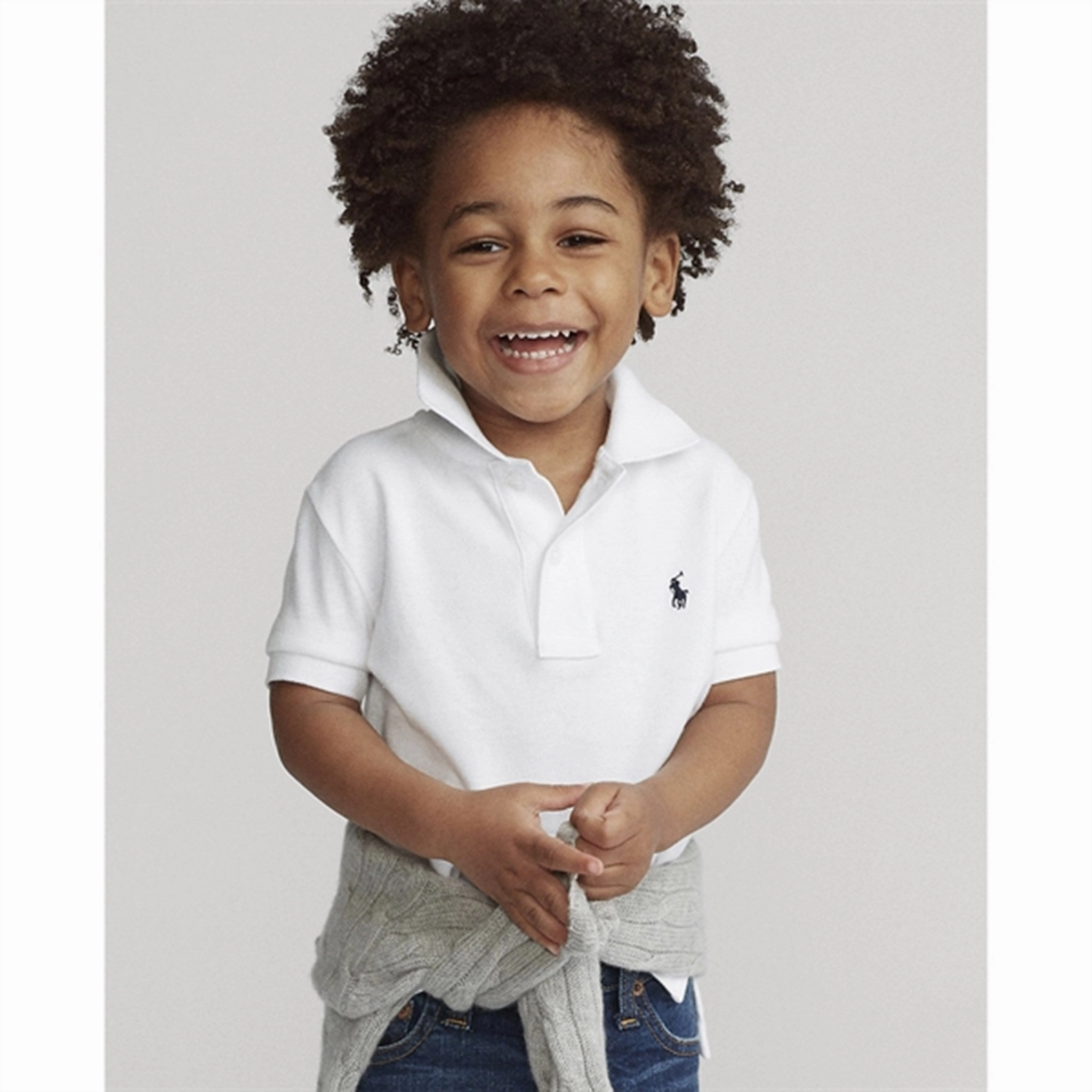 Polo Ralph Lauren Boy Short Sleeved Classic Polo White quick dry EcoFriendly Material