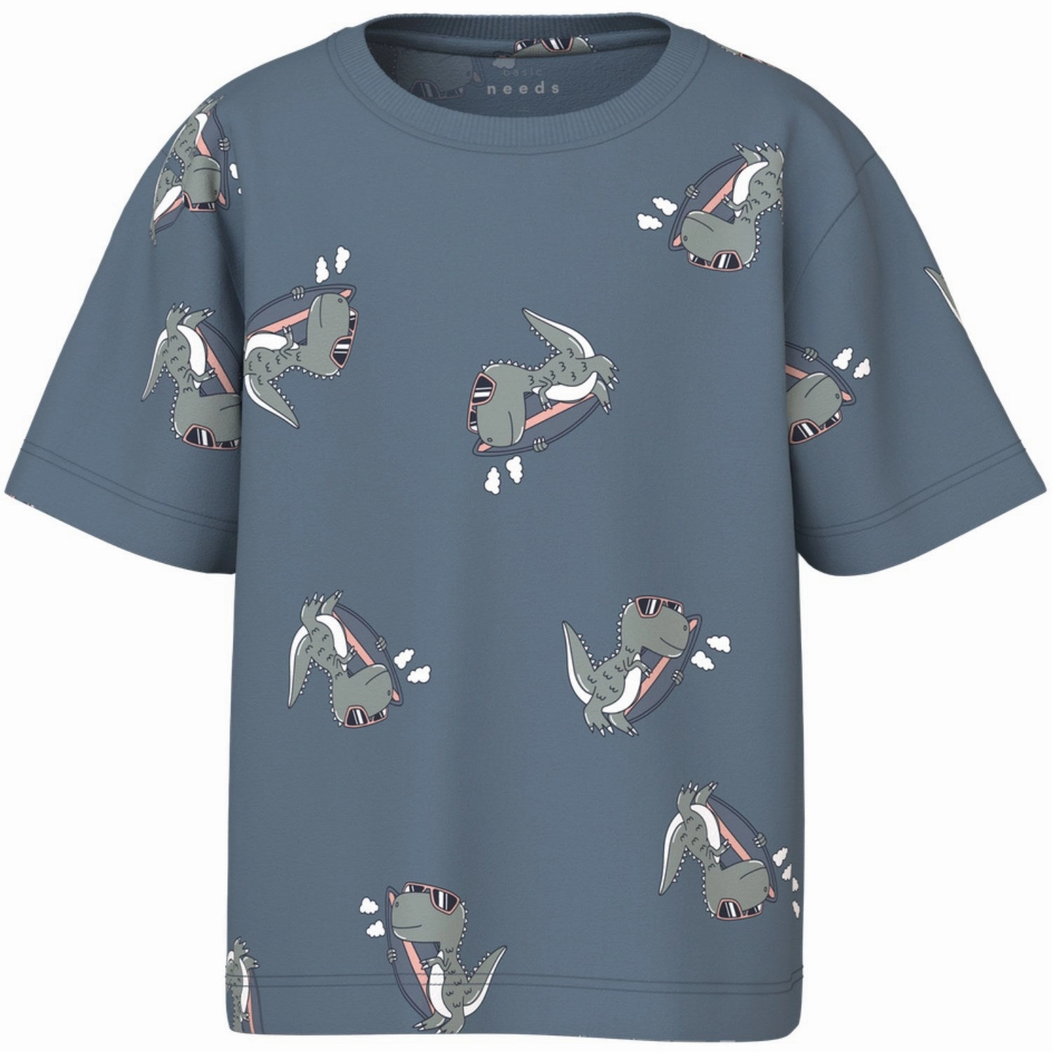 Travel Outfit Trendy Comfort Name It Blue Mirage Dino Surf Valther Regular T-Shirt