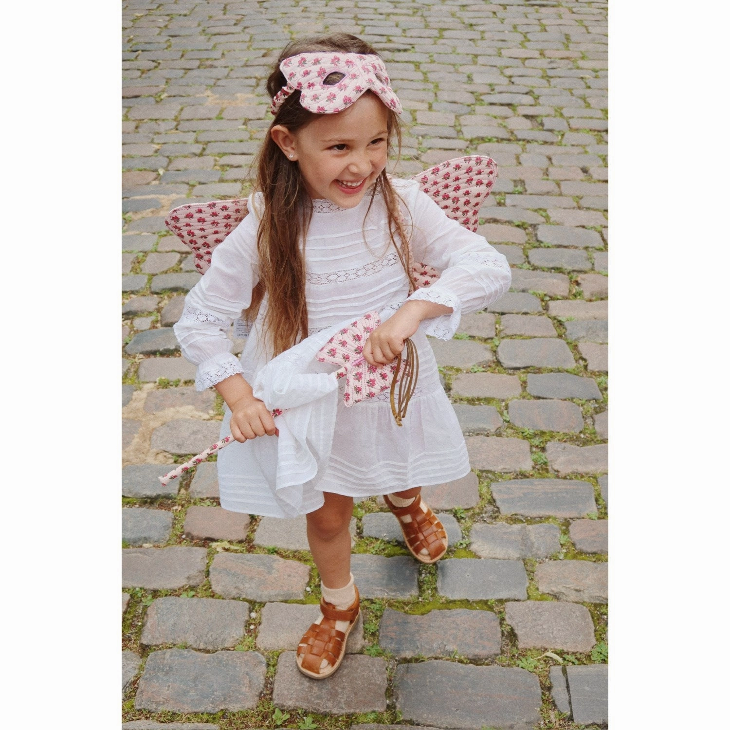 Konges Sl?jd Optic White Orchid Dress Gots Sleeve Light Sporty-Look