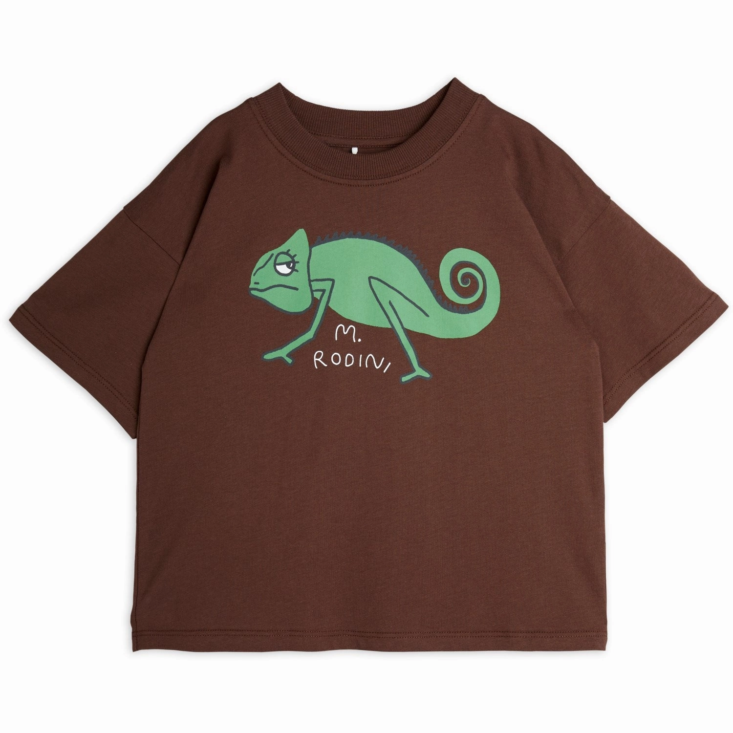 Mini Rodini Brown Lizard T-Shirt High-End Quality Wrinkle Free Fabric
