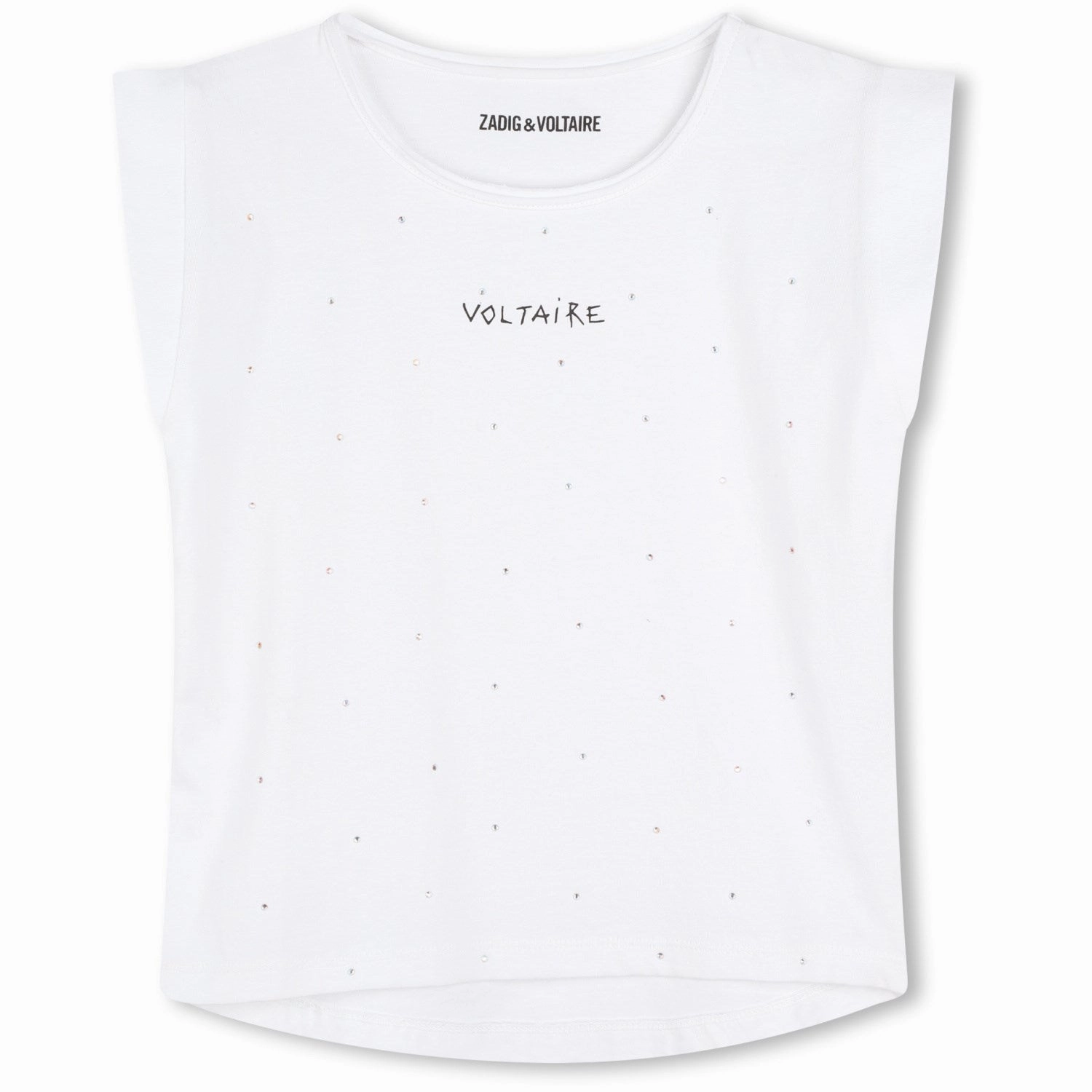 Zadig & Voltaire White Short Sleeves Tee-Shirt MoistureWicking