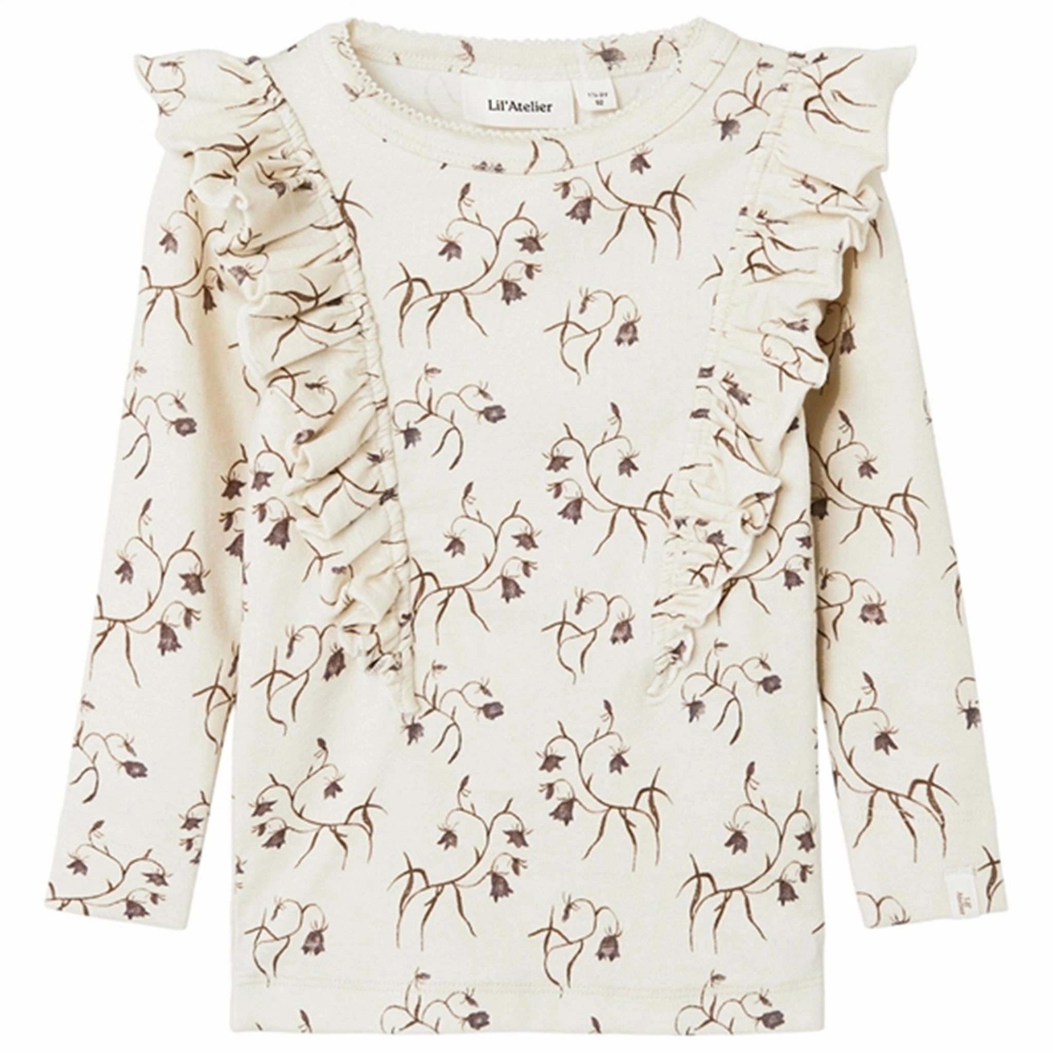 Lil'Atelier Turtledove/Flower Gaya Slim Blouse All day wearability