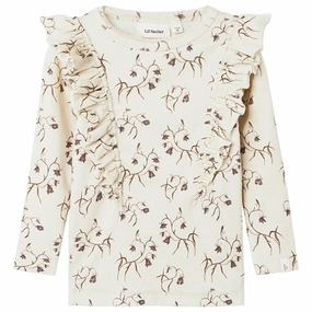Lil'Atelier Turtledove/Flower Gaya Slim Blouse All day wearability