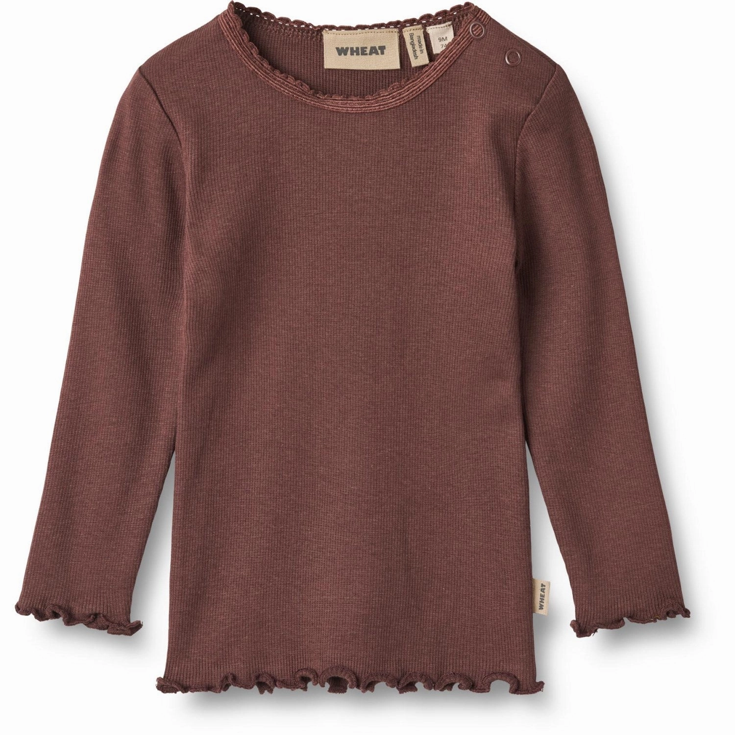 Casual Elegance Petite Cut Wheat Eggplant Rib Blouse Reese