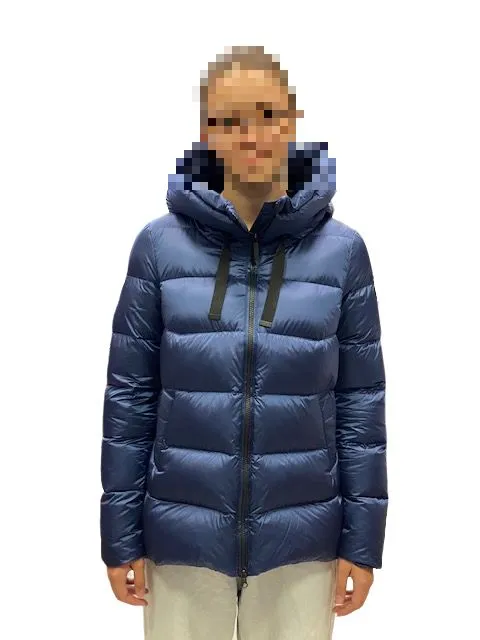 Bomboogie Piumino corto da donna con cappuccio GW6012TDLC 104 poseidon blue BreathableTechnology Adaptive Climate Control