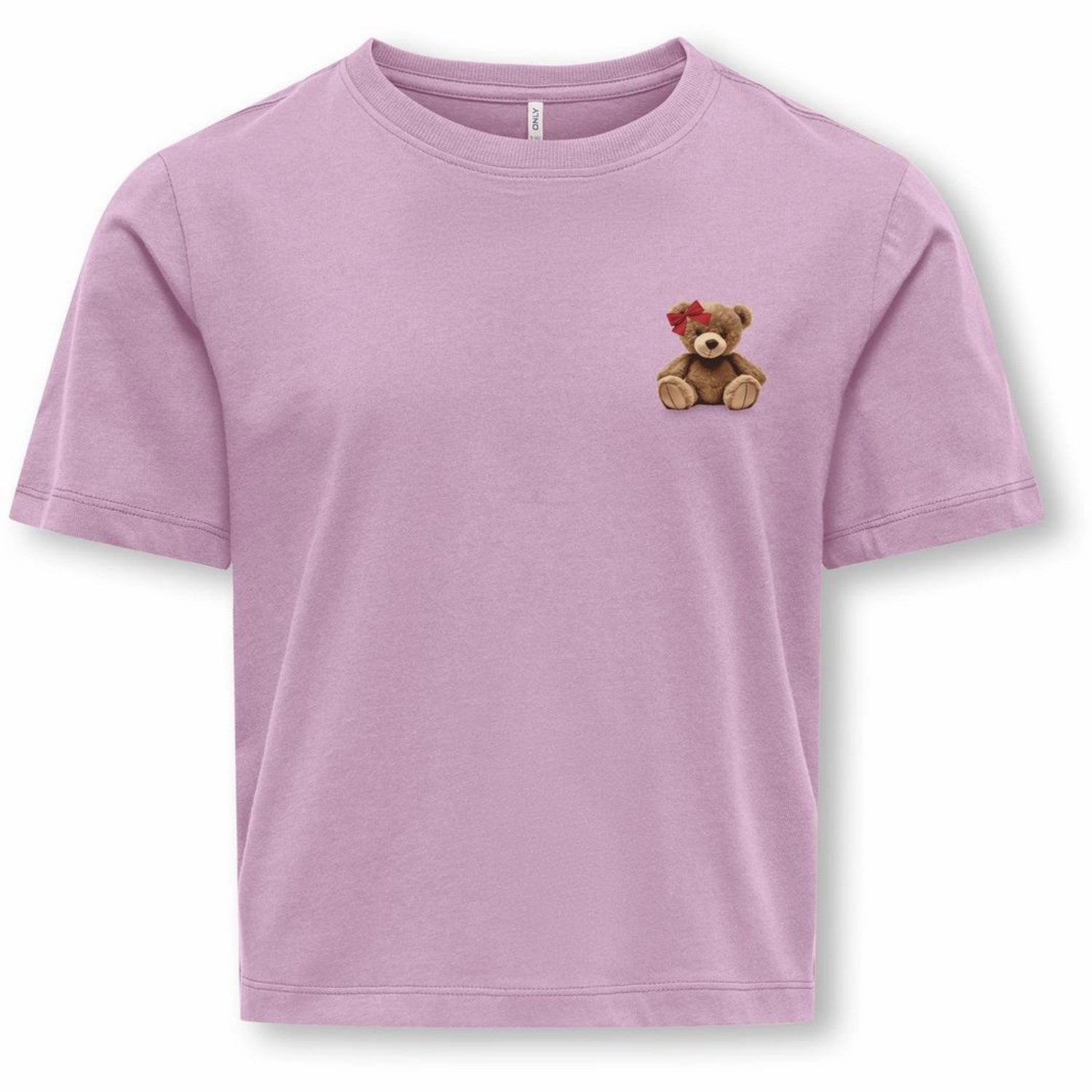 Casual Comfort Layer kids ONLY Mauve Orchid Teddy Bow Kogrex S/S Printed Top Jrs