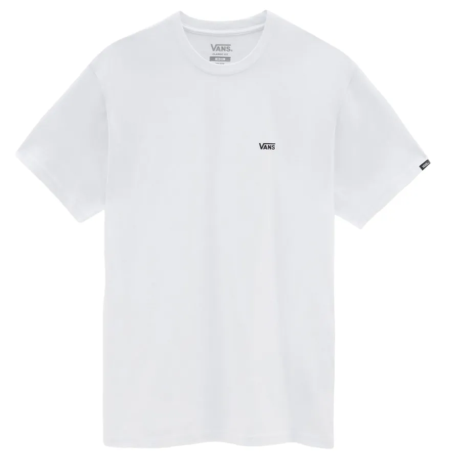 Vans maglietta manica corta con logo piccolo laterale Left Chest VN0A3CZEYB2 bianco Athletic and Cool