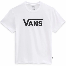 Abrasion Resistant Fabric Vegan VANS Flying V Crew T-shirt White