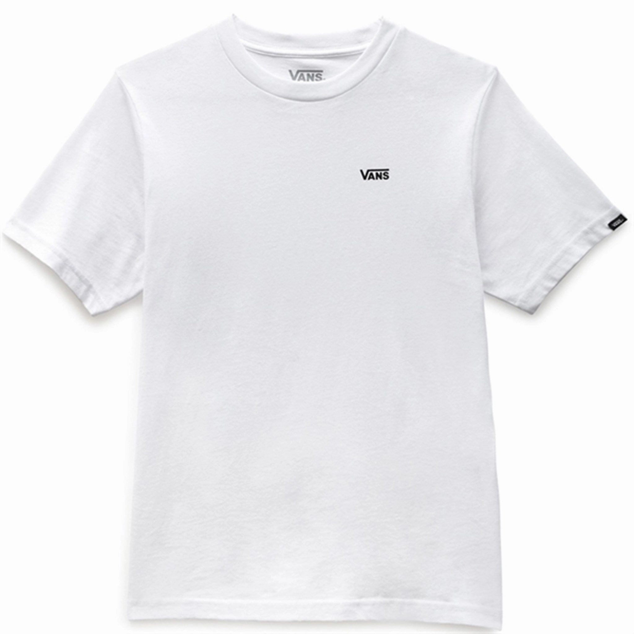 VANS Left Chest T-shirt White Comfortable Casual Raw Hem Finish