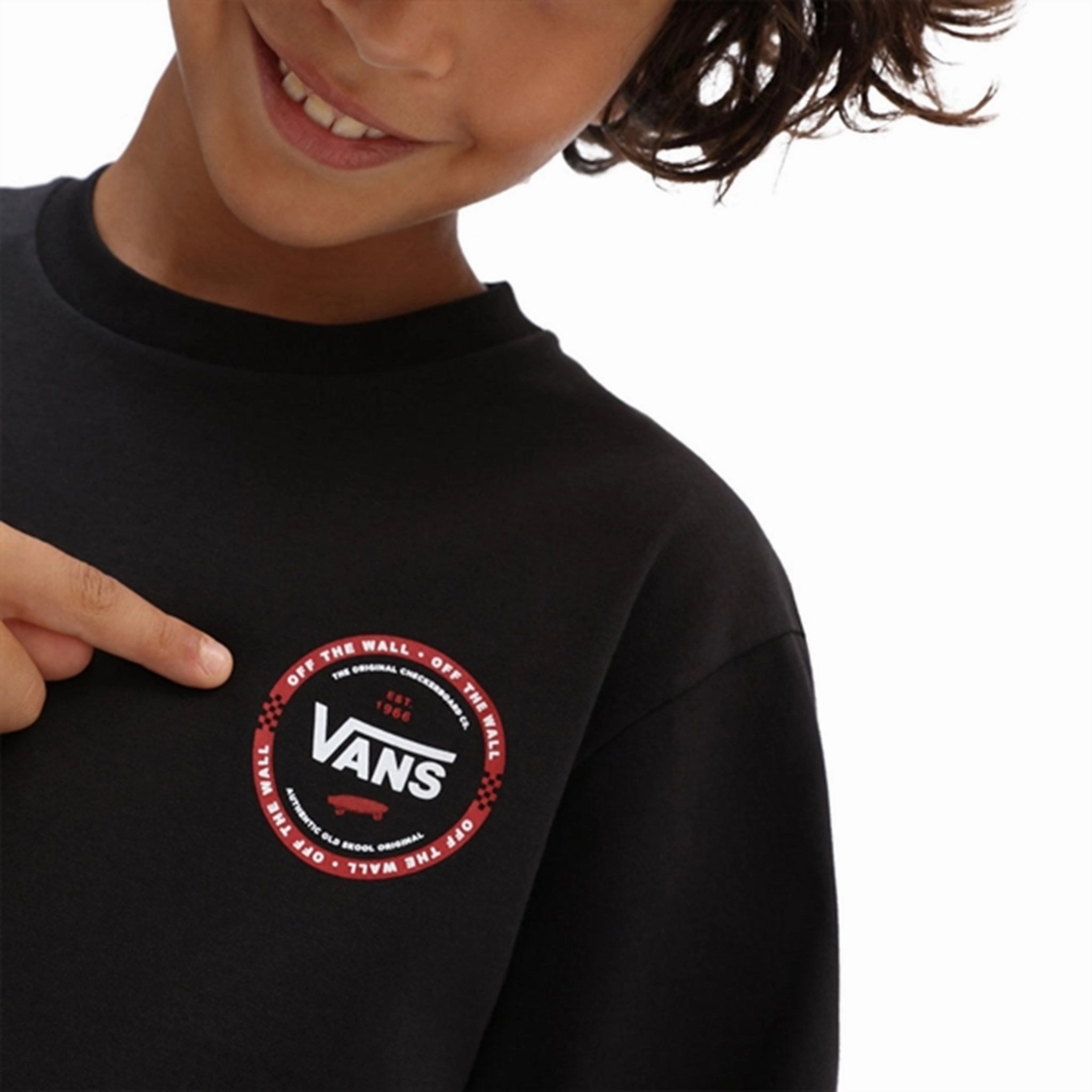 VANS Logo Check T-shirt Black Chill Vibe Light Layer