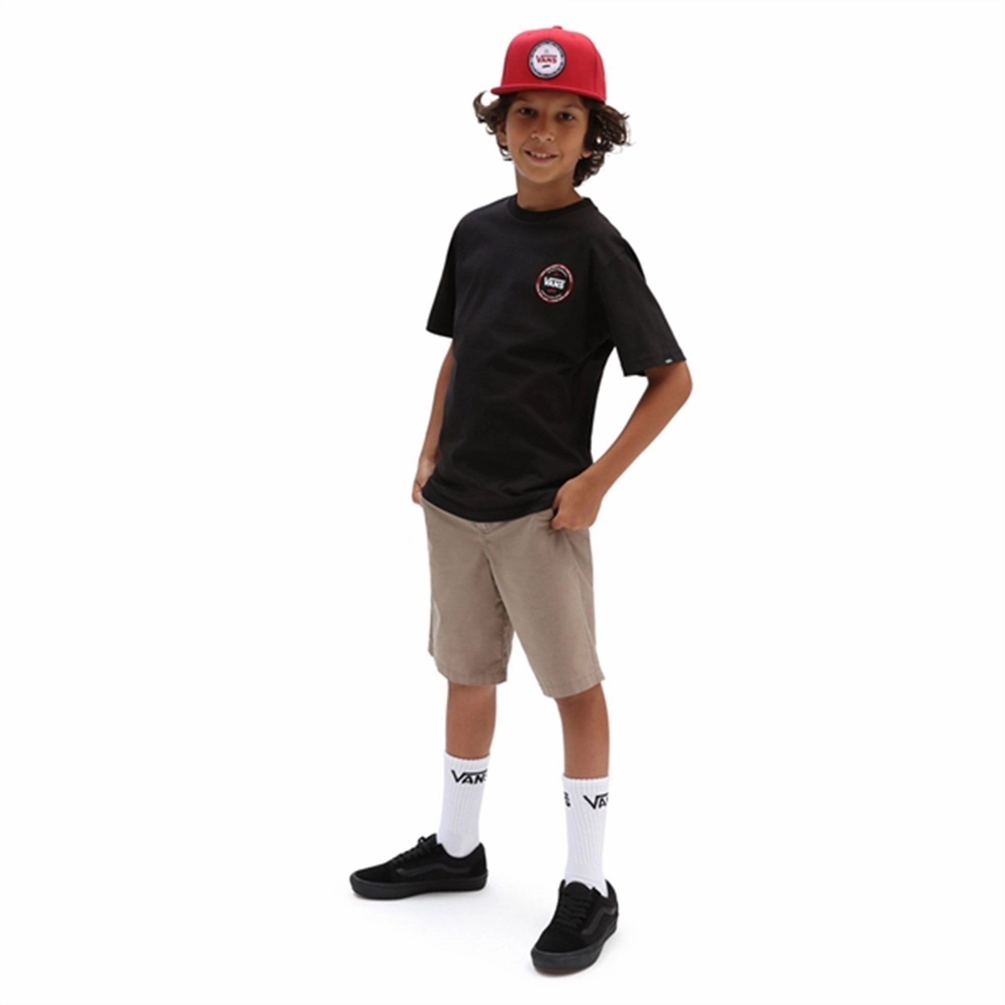 VANS Logo Check T-shirt Black Everyday Fashion Feminine Touch