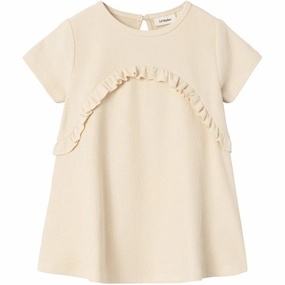 Lil'Atelier Bleached Sand Jolene Loose Sweat Dress Timeless Line flowy style