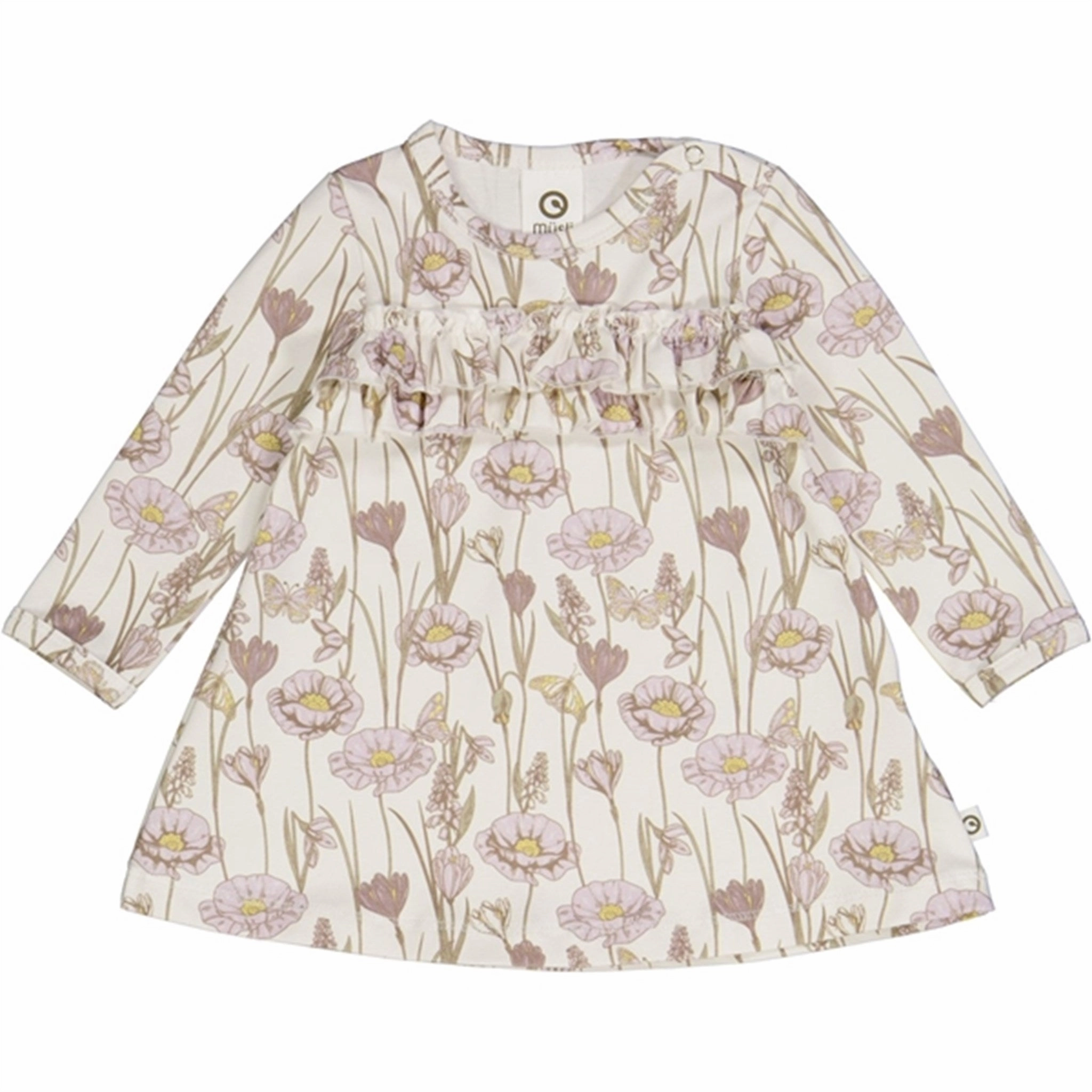 Contrast-Piping M??sli Balsam Cream/Orchid/Corn Crocus Dress