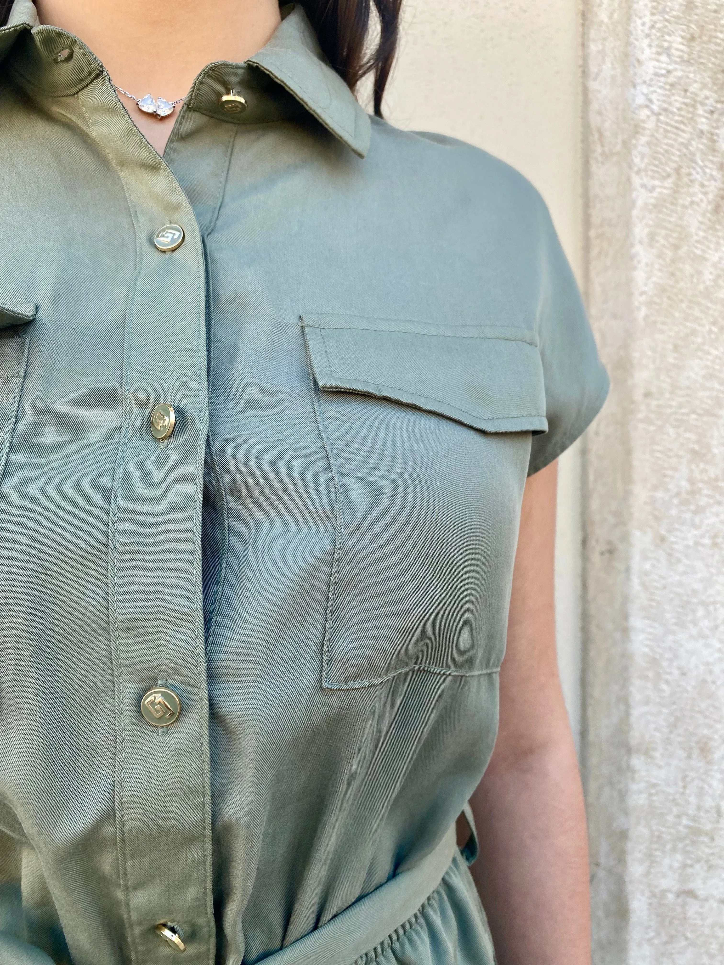 Timeless Trend Fall Ready Gaud?? abito lungo da donna con elastico in vita 511BD15003 2526 verde