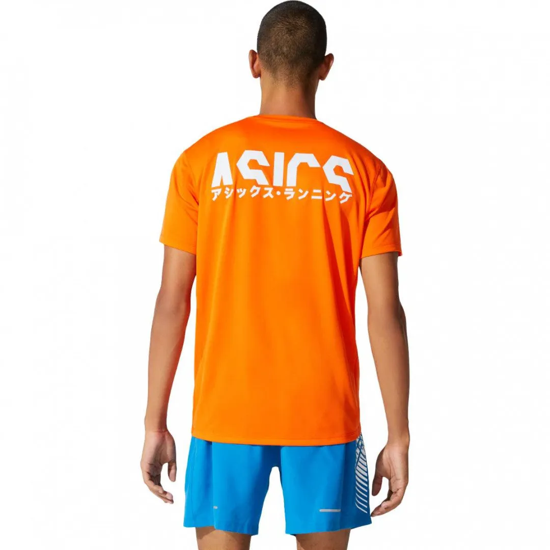 Asics maglietta manica corta per la corsa Top Katakana SS 2011A813 800 arancio Plus Size Cool Weather Wear