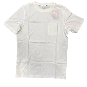 Puma maglietta manica corta da uomo con taschino Modern Basic 848442 02 bianco Effortless Wear Non-toxic