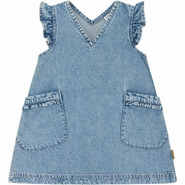 Sheer Look BreathableLining Hust & Claire Mini Washed Denim Kaila Dress