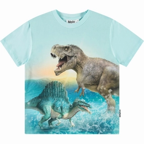 EcoConscious Processing Soft and durable Molo Dino Splash Roxo T-Shirt