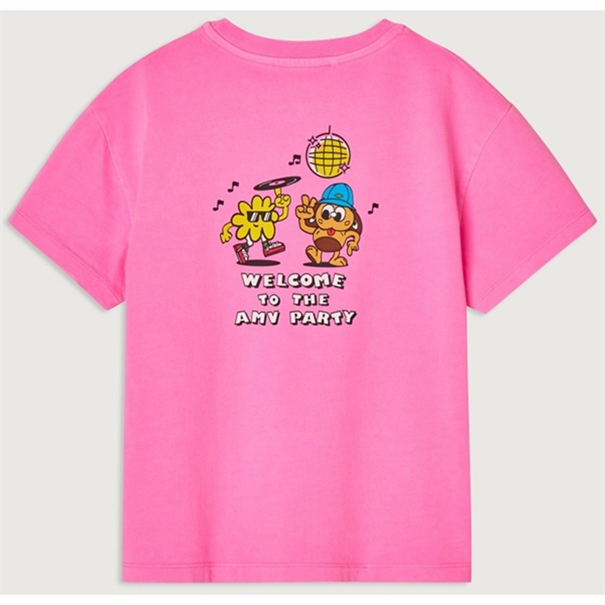 American Vintage T-Shirt Fizvalley Fluo Pink AntiPilling Treatment Cozy Vibe