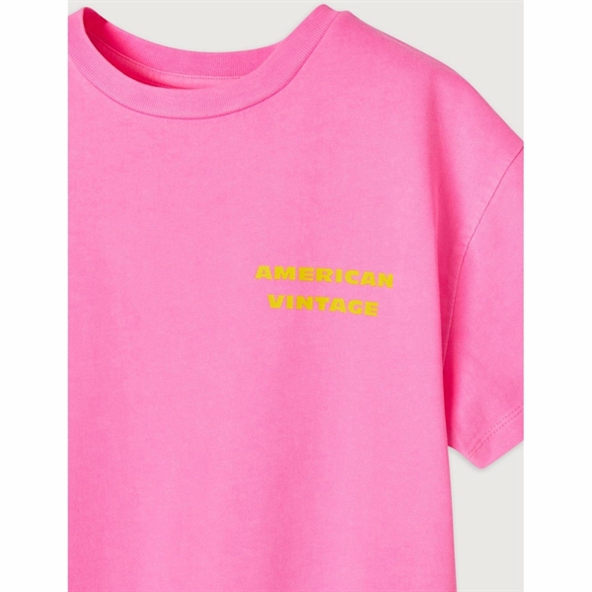 Casual Layers American Vintage T-Shirt Fizvalley Fluo Pink