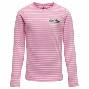 Modern Aesthetic Textured Finish Kids ONLY Bonbon Saturday Weekday Reg Stripe Blouse