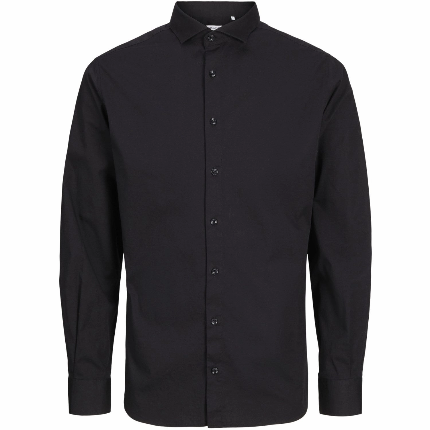 Jack & Jones Junior Black Axel Stretch Shirt Noos Soft Material Snag Resistant Fabric