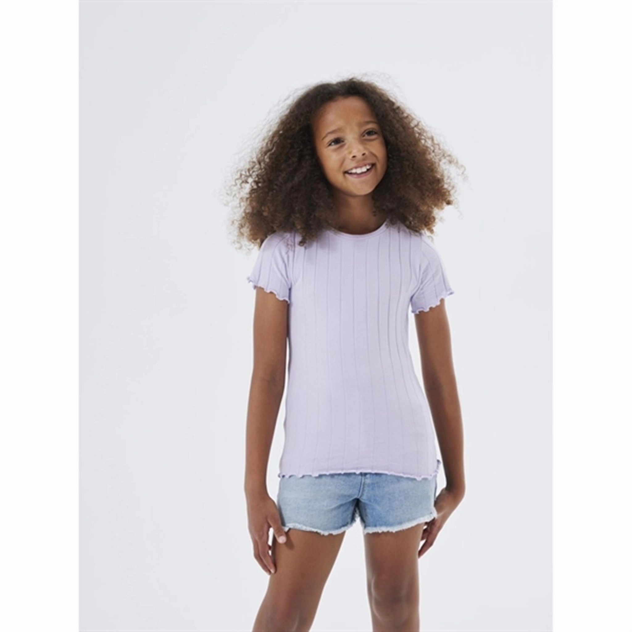 Double Stitched Seams Name it Orchid Petal Noralina T-Shirt Noos