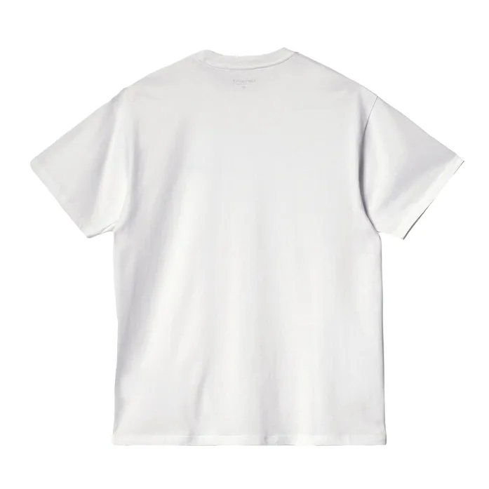Carhartt maglietta manica corta da uomo Script Embroidery I030435 00A bianco tall size Simple Wear