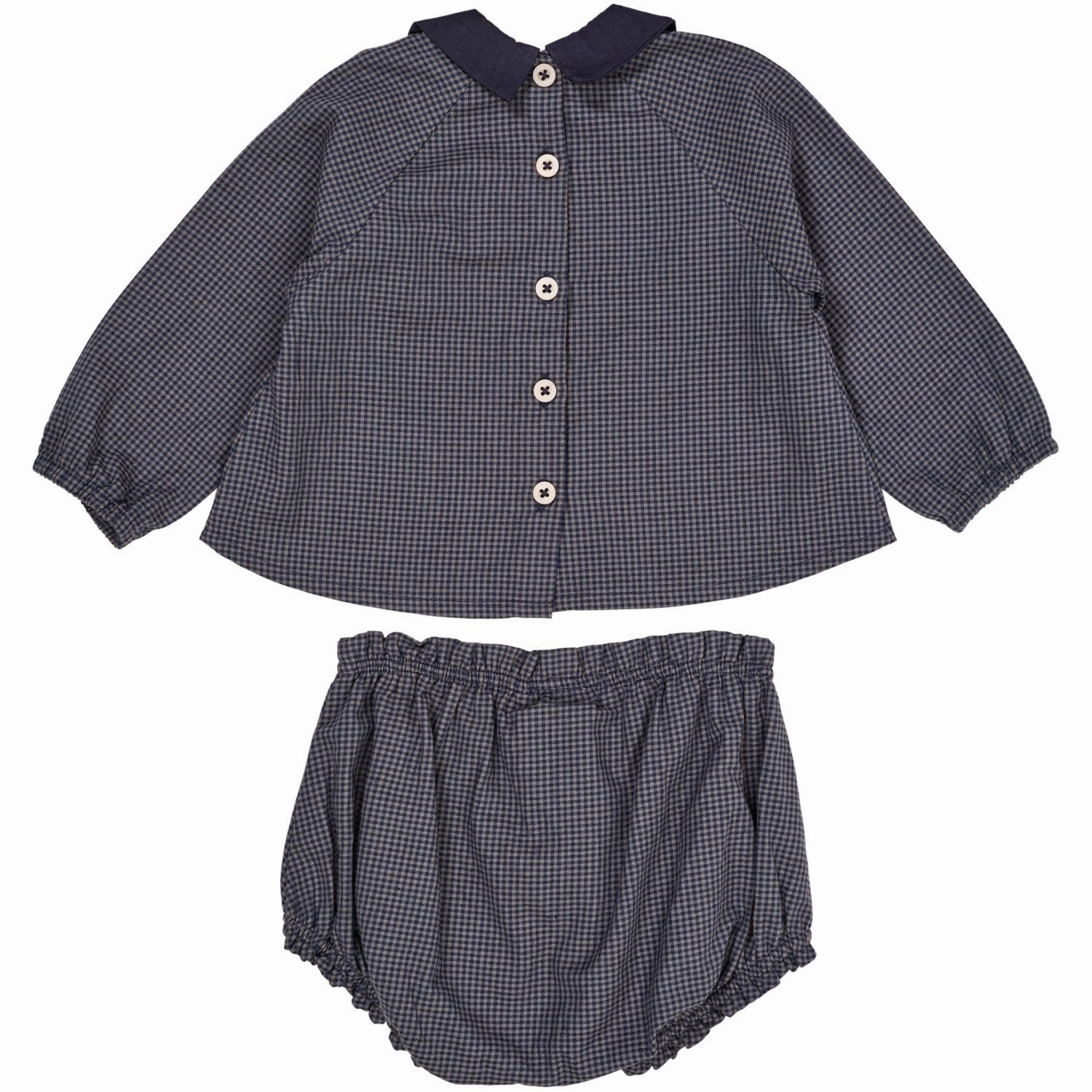 Versatile Piece Copenhagen Colors Navy Check Combi Check Baby Set