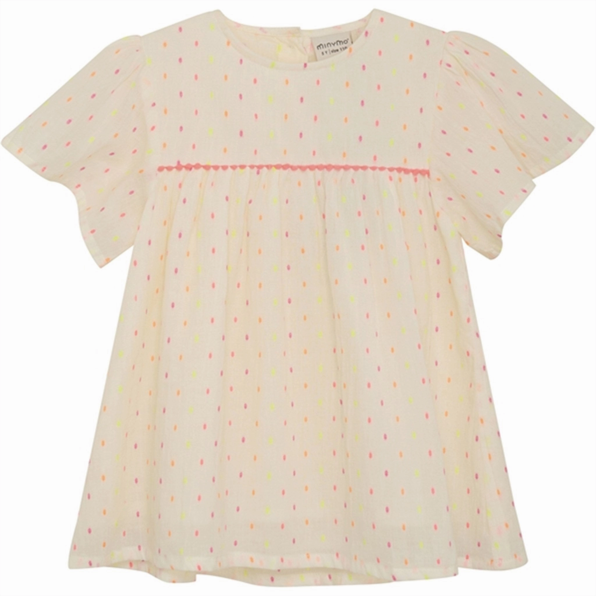 Striped style Spring Collection Minymo Pristine Blouse w. Lining