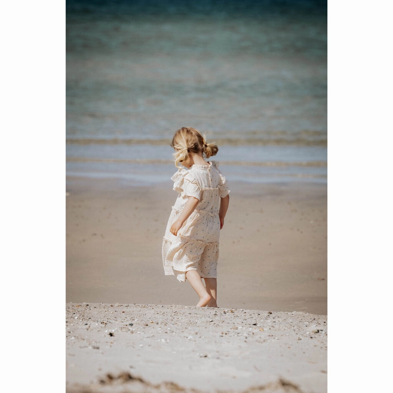 Waist Seam Vibrant Movement Fliink Sandshell Aop Blooming Dress