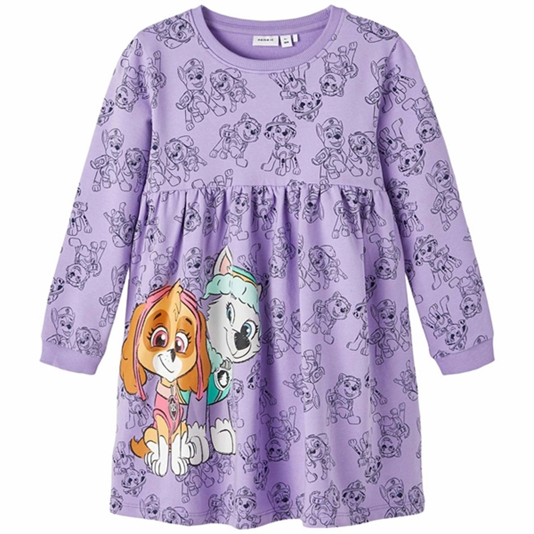 Stretchable Artisanal-Detail Name it Sand Verbena Jam Paw Patrol Sweat Dress